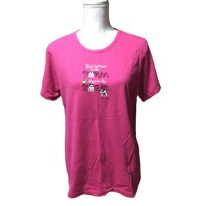 M&C Vintage 90s Womens Size Large Tee What Happens On The Farm Stays On The Farm